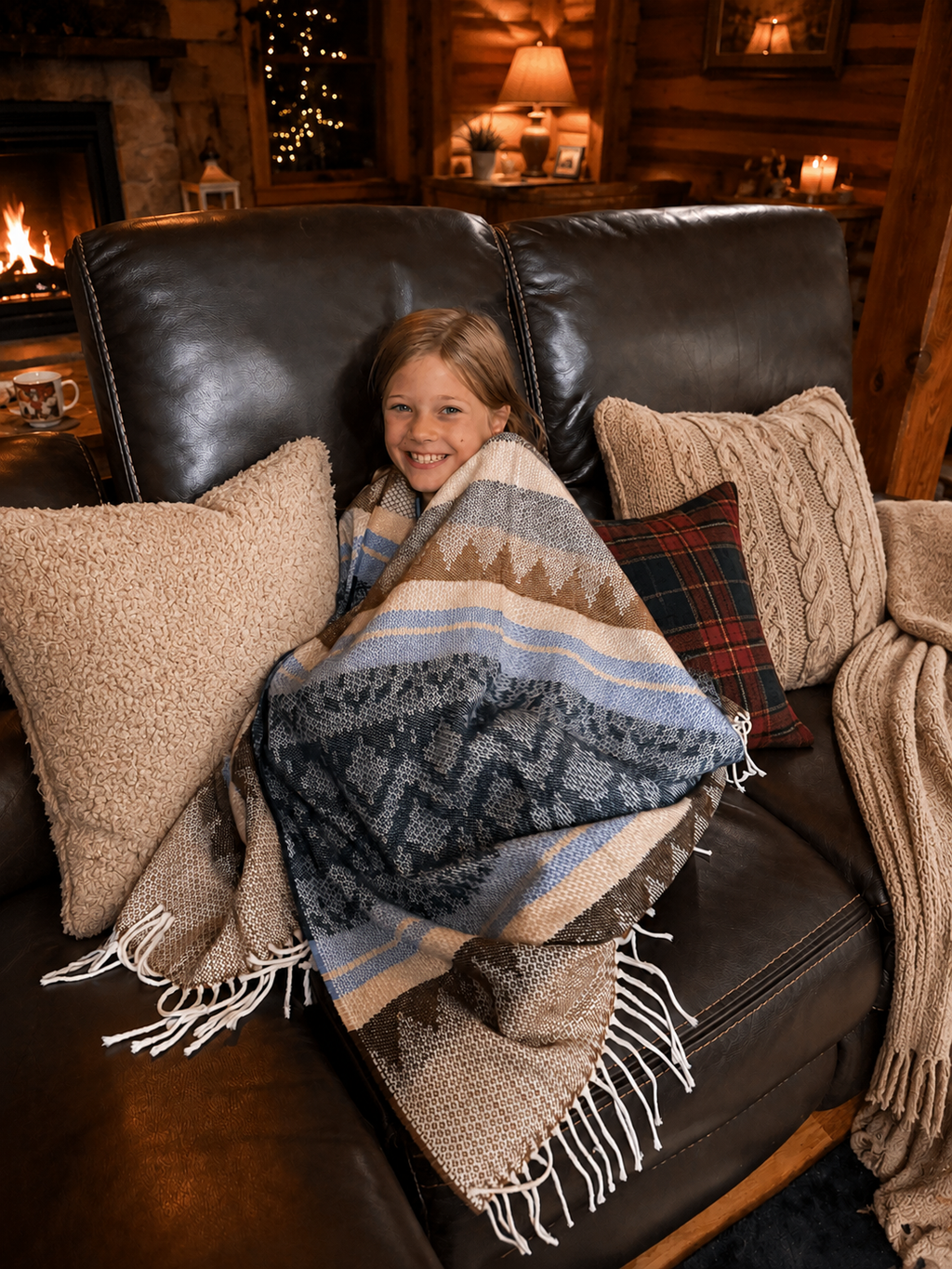 100% Baby Alpaca Reversible Throw