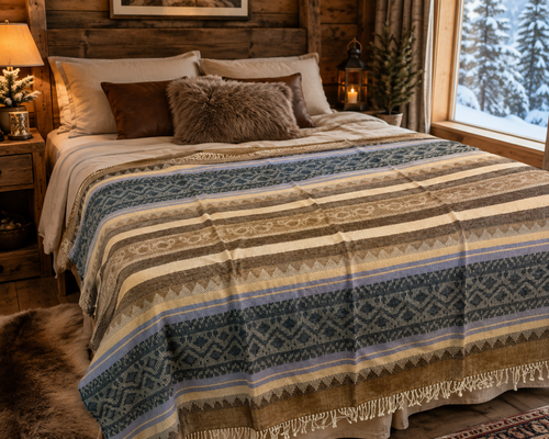 100% Baby Alpaca Reversible Throw