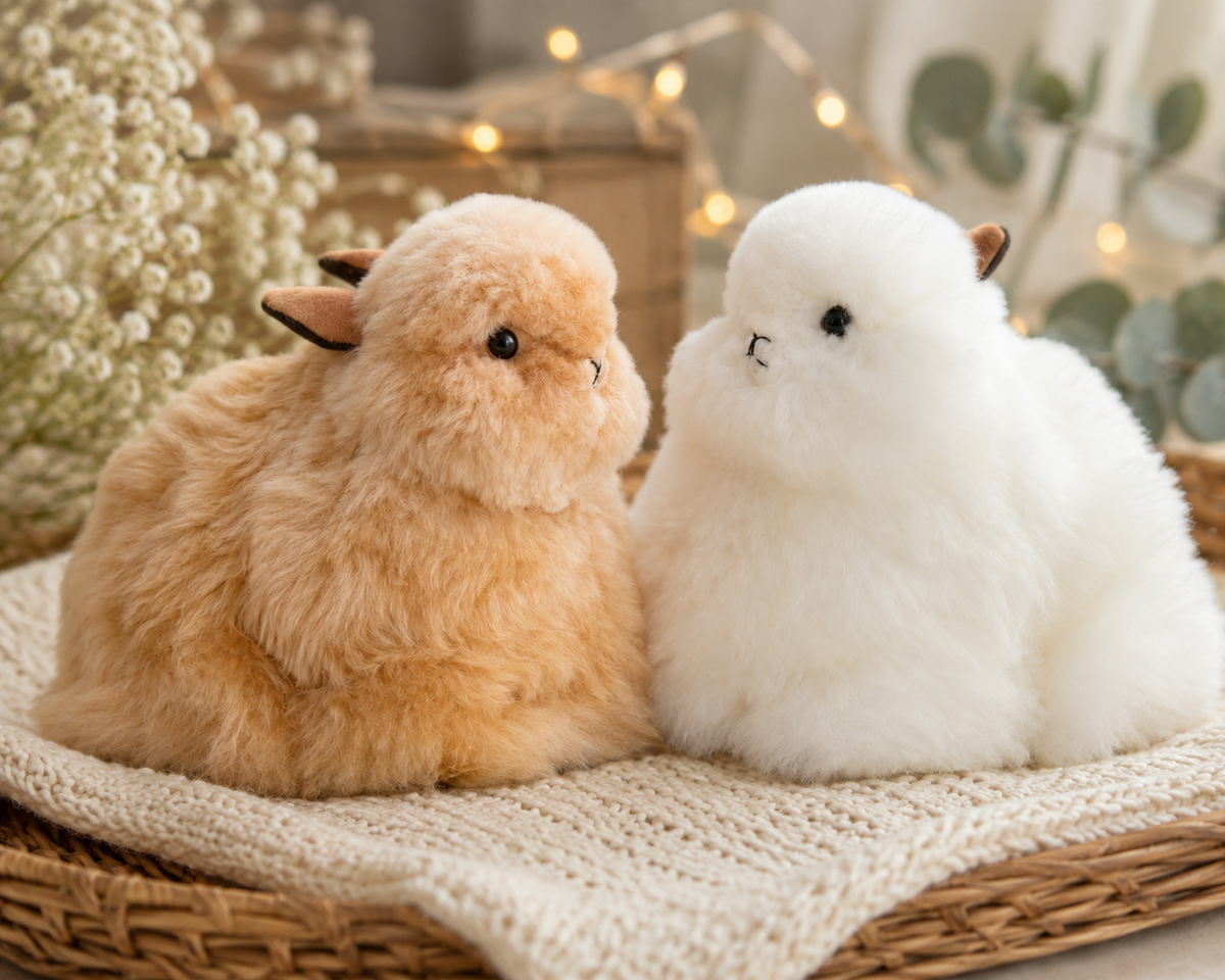 Fluffy 100% Alpaca Fur Bunny